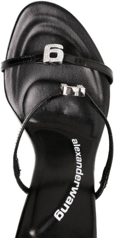 Alexander Wang 100mm crystal-embellished leather sandals Black