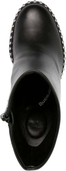 Alexander Wang 110mm stud-embellished leather ankle boots Black