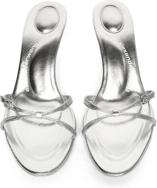 Alexander Wang Lucienne 65mm metallic sandals Silver