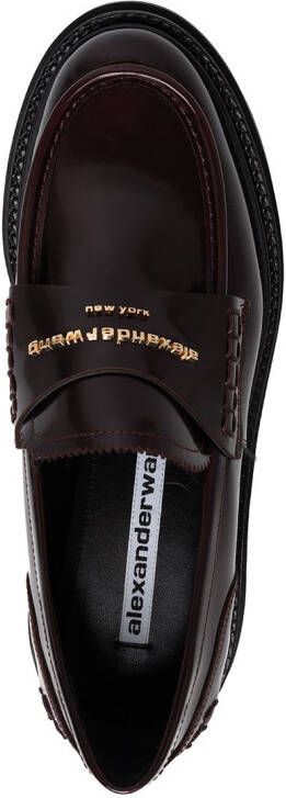 Alexander Wang chunky leather loafers Red
