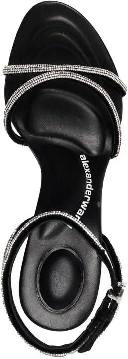 Alexander Wang Dahlia 105mm embellished leather sandals Black