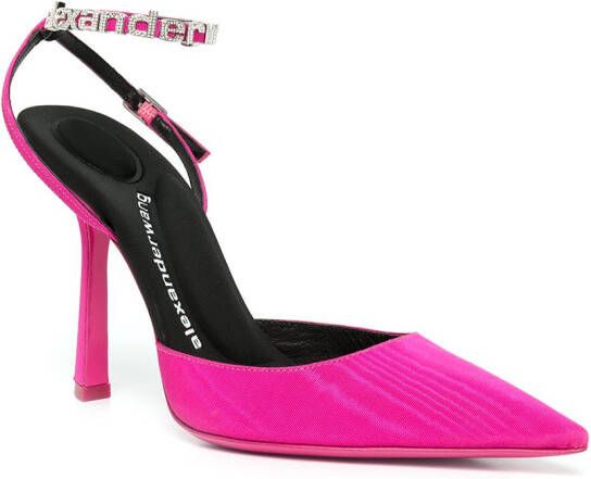 Alexander Wang Delphine 105mm logo-strap pumps Pink