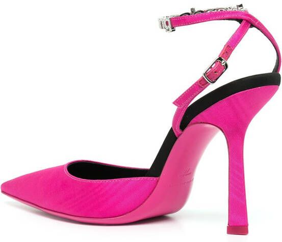 Alexander Wang Delphine 105mm logo-strap pumps Pink
