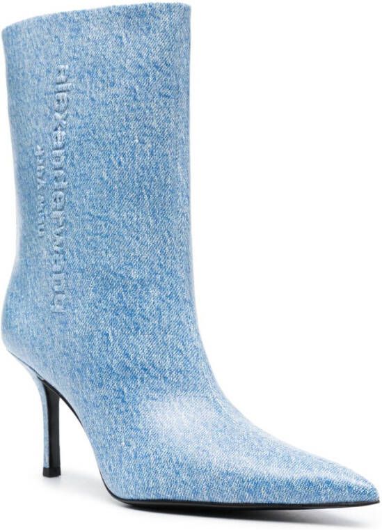 Alexander Wang Delphine 90mm denim boots Blue