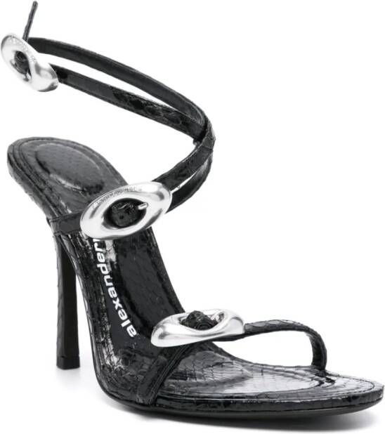 Alexander Wang Dome 11mm leather sandals Black