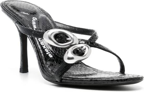 Alexander Wang Dome 85mm slip-on sandals Black