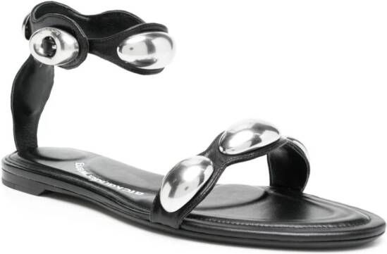 Alexander Wang dome leather sandals Black