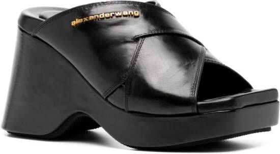 Alexander Wang Float 105mm platform leather sandals Black
