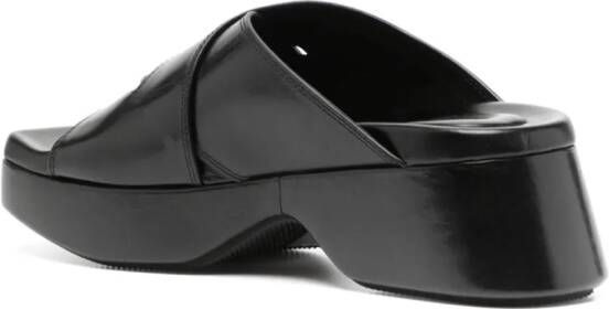 Alexander Wang Float 70mm platform leather sandals Black