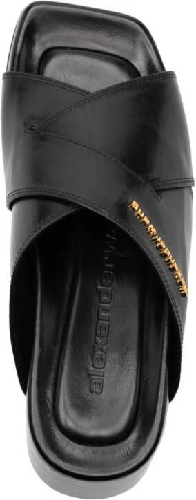 Alexander Wang Float 70mm platform leather sandals Black