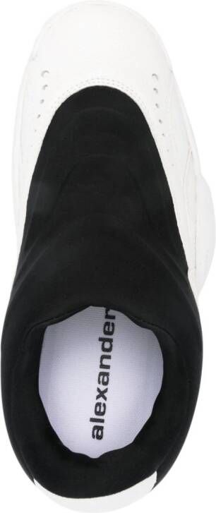 Alexander Wang Hoop pebble-texture leather sneakers Black