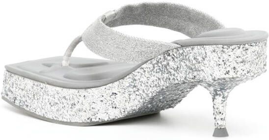 Alexander Wang Jessie glitter sandals Silver