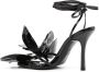 Alexander Wang Leonie 105mm floral-appliqué sandals Black - Thumbnail 3