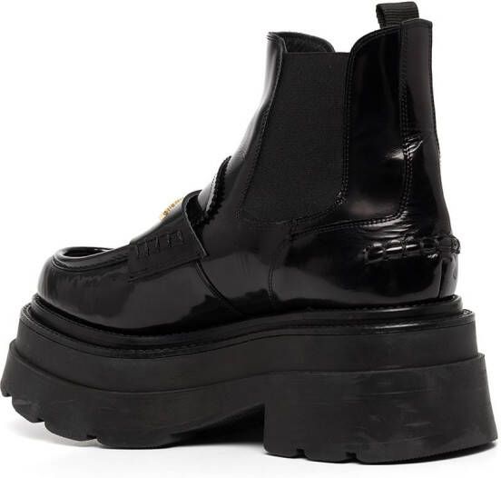 Alexander Wang logo-plaque chunky sole boots Black