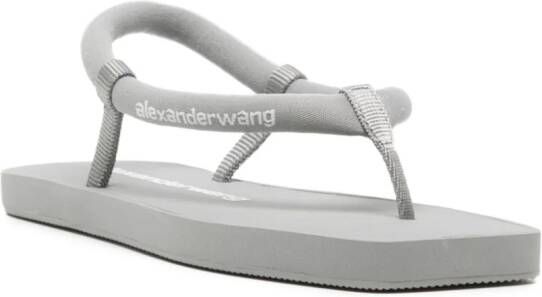 Alexander Wang logo-print thong sandals Grey