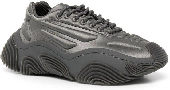 Alexander Wang Vortex metallic low-top sneakers Grey
