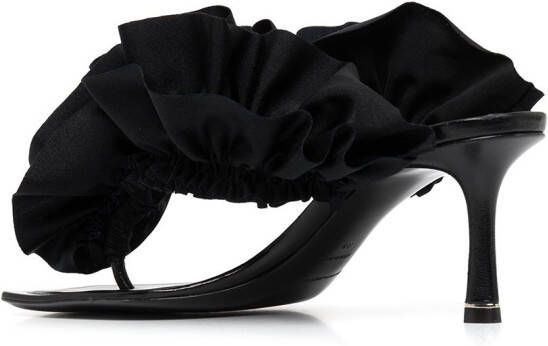 Alexander Wang ruffled thong-strap sandals Black