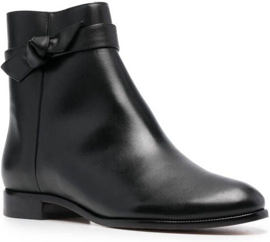 Alexandre Birman 20mm knot-detailing leather boots Black