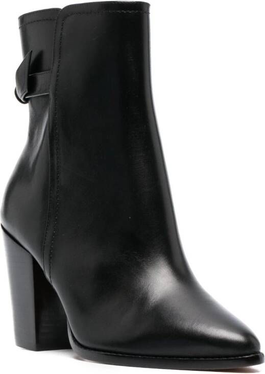 Alexandre Birman 95mm pointed-toe leather ankle boots Black