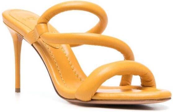 Alexandre Birman 95mm pointed-toe strappy sandals Orange