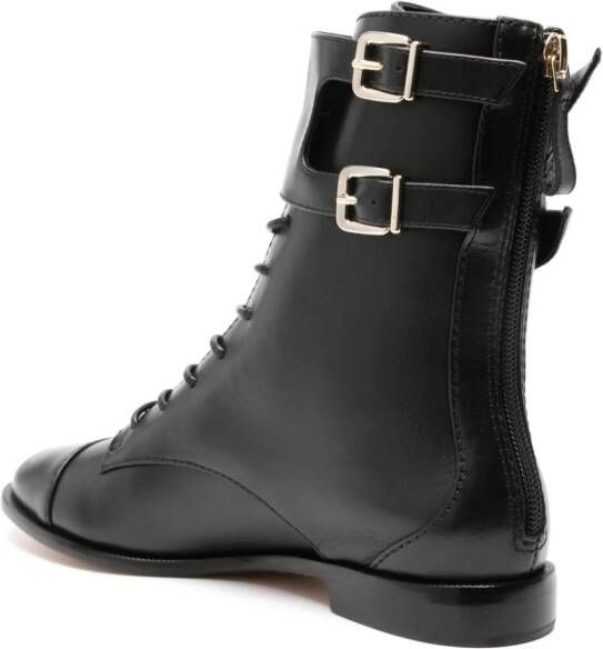 Alexandre Birman almond-toe leather boots Black