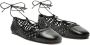 Alexandre Birman Ballerina Tresse woven leather lace-up ballerina shoes Black - Thumbnail 2