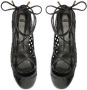 Alexandre Birman Ballerina Tresse woven leather lace-up ballerina shoes Black - Thumbnail 4