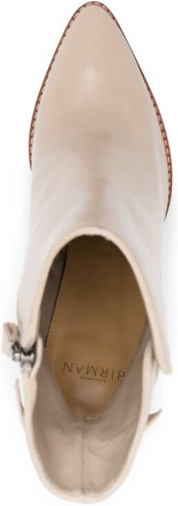 Alexandre Birman bow-detail 95mm leather ankle boots Neutrals