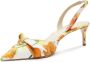 Alexandre Birman Clarita 60mm floral-print slingback sandals Yellow - Thumbnail 2
