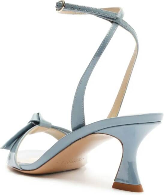 Alexandre Birman Clarita Bell 60mm patent leather sandals Blue