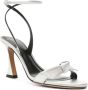 Alexandre Birman Clarita Bell 85mm metallic leather sandals Silver - Thumbnail 2
