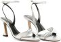 Alexandre Birman Clarita Bell 85mm metallic leather sandals Silver - Thumbnail 3