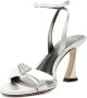 Alexandre Birman Clarita Bell 85mm metallic leather sandals Silver - Thumbnail 5