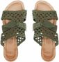 Alexandre Birman Clarita braided flat mules Green - Thumbnail 4