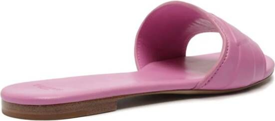 Alexandre Birman Clarita embossed leather slides Pink