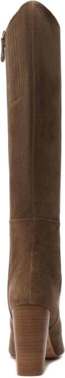 Alexandre Birman Elisa 85mm suede boots Brown