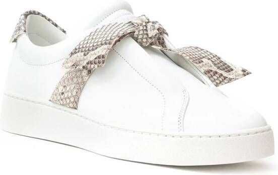 Alexandre Birman Jungle snake-trimmed sneakers White