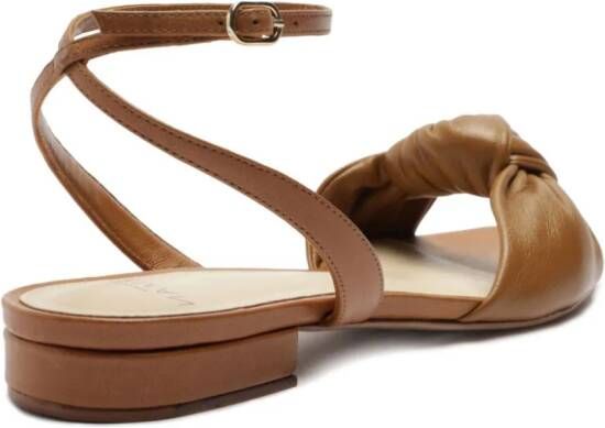 Alexandre Birman Kace knot-detail leather sandals Brown