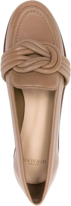 Alexandre Birman knot-detailing leather loafers Brown