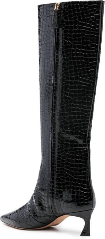 Alexandre Birman Kyra 50mm leather boot Black