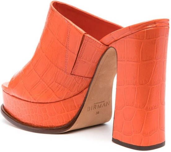 Alexandre Birman Lavinia 120mm block sandals Orange