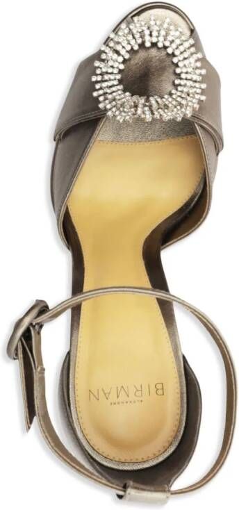 Alexandre Birman Madelina Curve 120mm leather sandals Silver