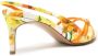Alexandre Birman Maia 60mm floral-print sandals Orange - Thumbnail 4