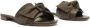 Alexandre Birman Maxi Clarita flat leather sandals Brown - Thumbnail 2