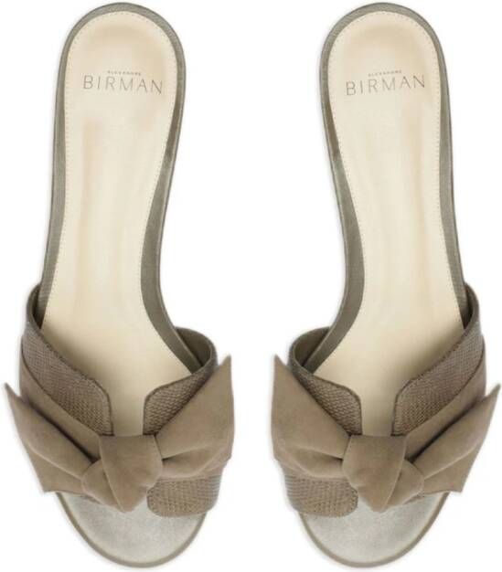 Alexandre Birman Maxi Clarita flat leather sandals Brown