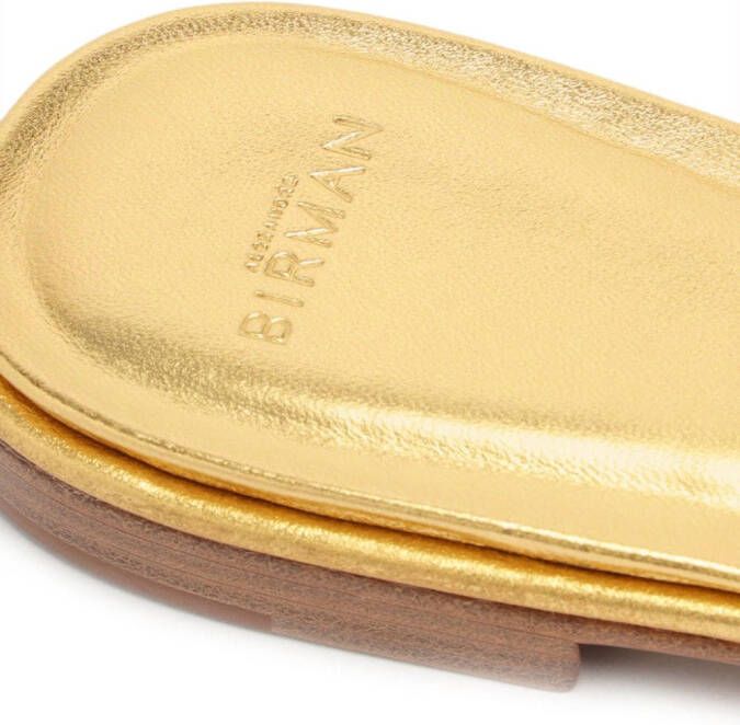 Alexandre Birman Maxi Clarita Holidays leather slides Gold