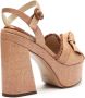 Alexandre Birman Maxi Clarita Raffia 120mm platform sandals Brown - Thumbnail 4