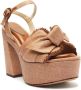Alexandre Birman Maxi Clarita Raffia 120mm platform sandals Brown - Thumbnail 5