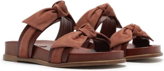 Alexandre Birman Maxi Clarita Sport leather sandals Brown