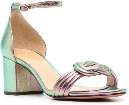 Alexandre Birman metallic-effect 65mm sandals Green